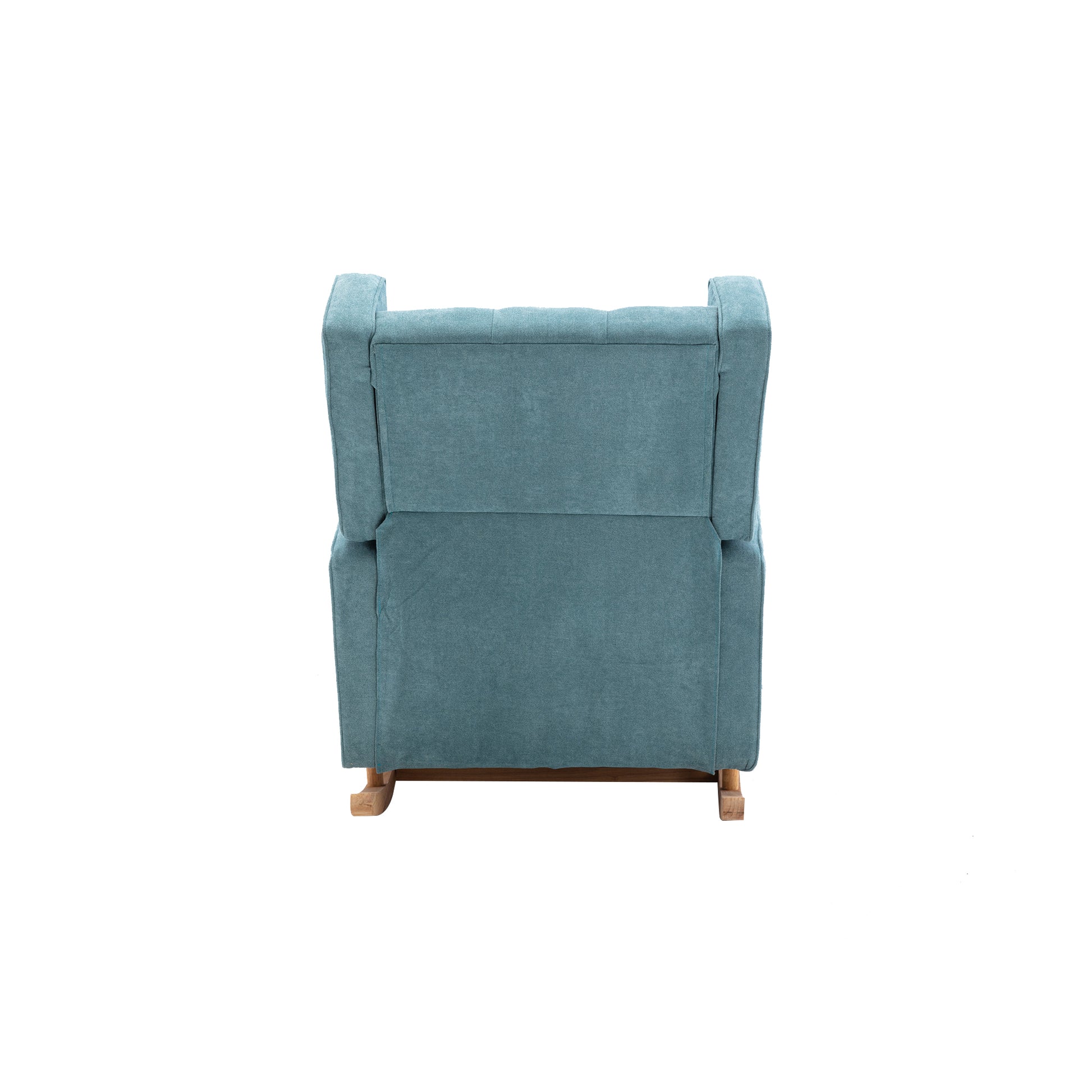 Coolmore Nursery Rocking Chair Upholstered Mid Century Modern Rocker Oversized Armchair For Living Room With Solid Wood Base Mint Green Mint Green Foam Polyester