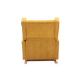 Coolmore Nursery Rocking Chair Upholstered Mid Century Modern Rocker Oversized Armchair For Living Room With Solid Wood Base Mustard Mustard Primary Living Space Foam Linen