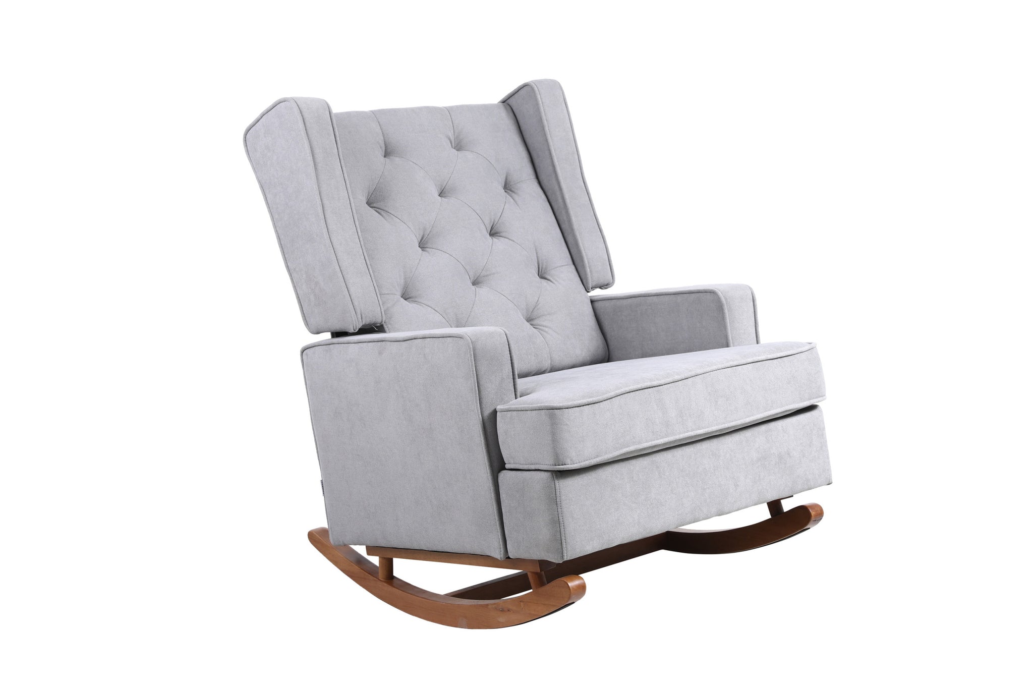 COOLMORE living room Comfortable rocking chair accent light grey-polyester