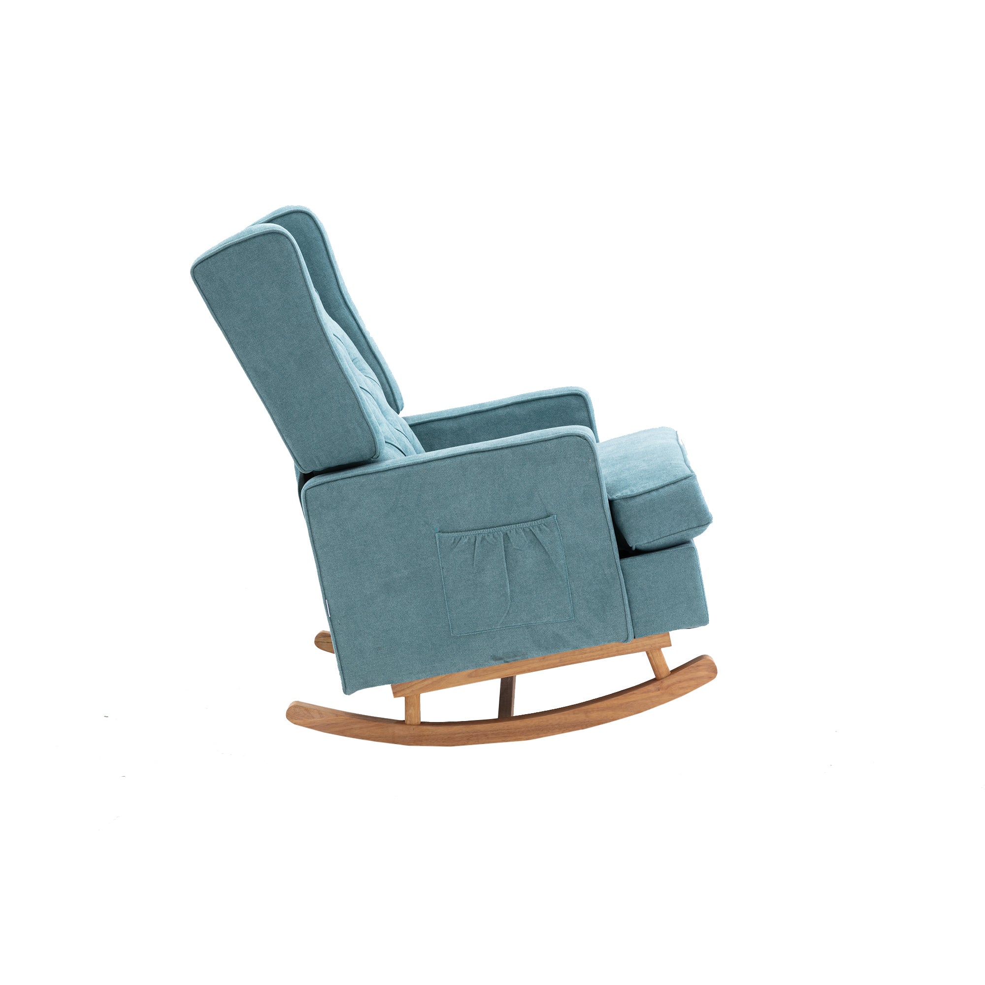 COOLMORE living room Comfortable rocking chair accent mint green-polyester
