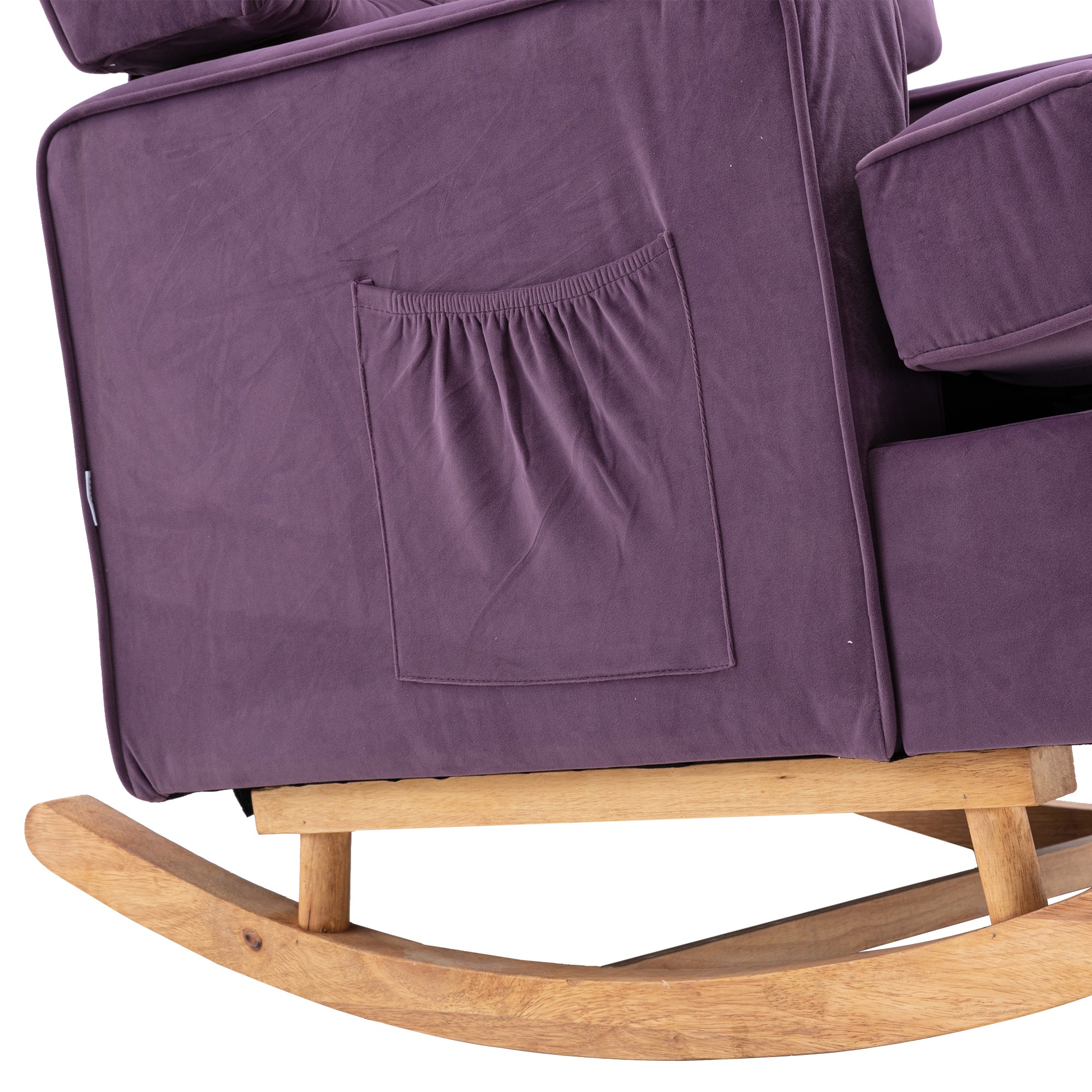 COOLMORE living room Comfortable rocking chair accent purple-polyester