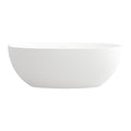 1400Mm Free Standing Artificial Stone Solid Surface Bathtub White Oval Bathroom Freestanding Tubs Matte Less Than 59 In Classic,Luxury,Modern Soaking Center Solid Surface Solid Surface