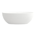 1650Mm Free Standing Artificial Stone Solid Surface Bathtub White Oval Bathroom Freestanding Tubs Matte 61 69 In Modern Soaking Center Solid Surface Solid Surface