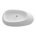 1700Mm Artificial Stone Solid Surface Freestanding Bathroom Adult Bathtub White Solid Surface