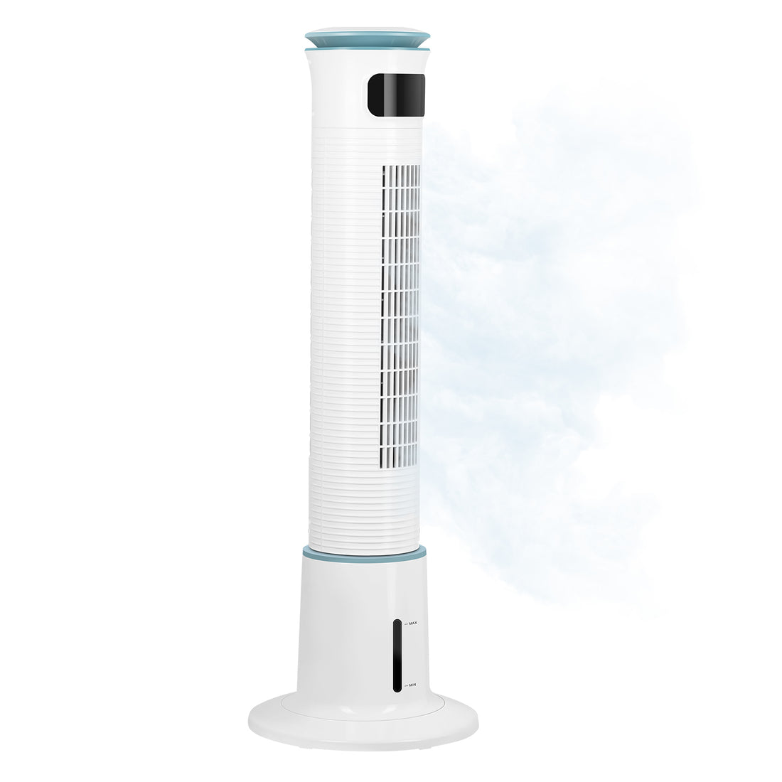 Simple Deluxe Mist Tower Fan, 12 Speeds & 3 Modes Settings Standing Fan15 Hour Timing Closure Cooling Fan, Low Noise, 43 Inches, White White Plastic