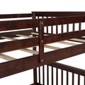 Full Over Full Bunk Bed With Ladders And Two Storage Drawers Espresso Old Sku:Lt000365Aap Espresso Solid Wood