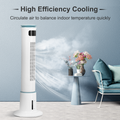 Simple Deluxe Mist Tower Fan, 12 Speeds & 3 Modes Settings Standing Fan15 Hour Timing Closure Cooling Fan, Low Noise, 43 Inches, White White Plastic