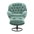 Accent Chair Tv Chair Living Room Chair With Ottoman Teal Teal Foam Upholstered