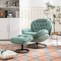 Accent Chair Tv Chair Living Room Chair With Ottoman Teal Teal Foam Upholstered