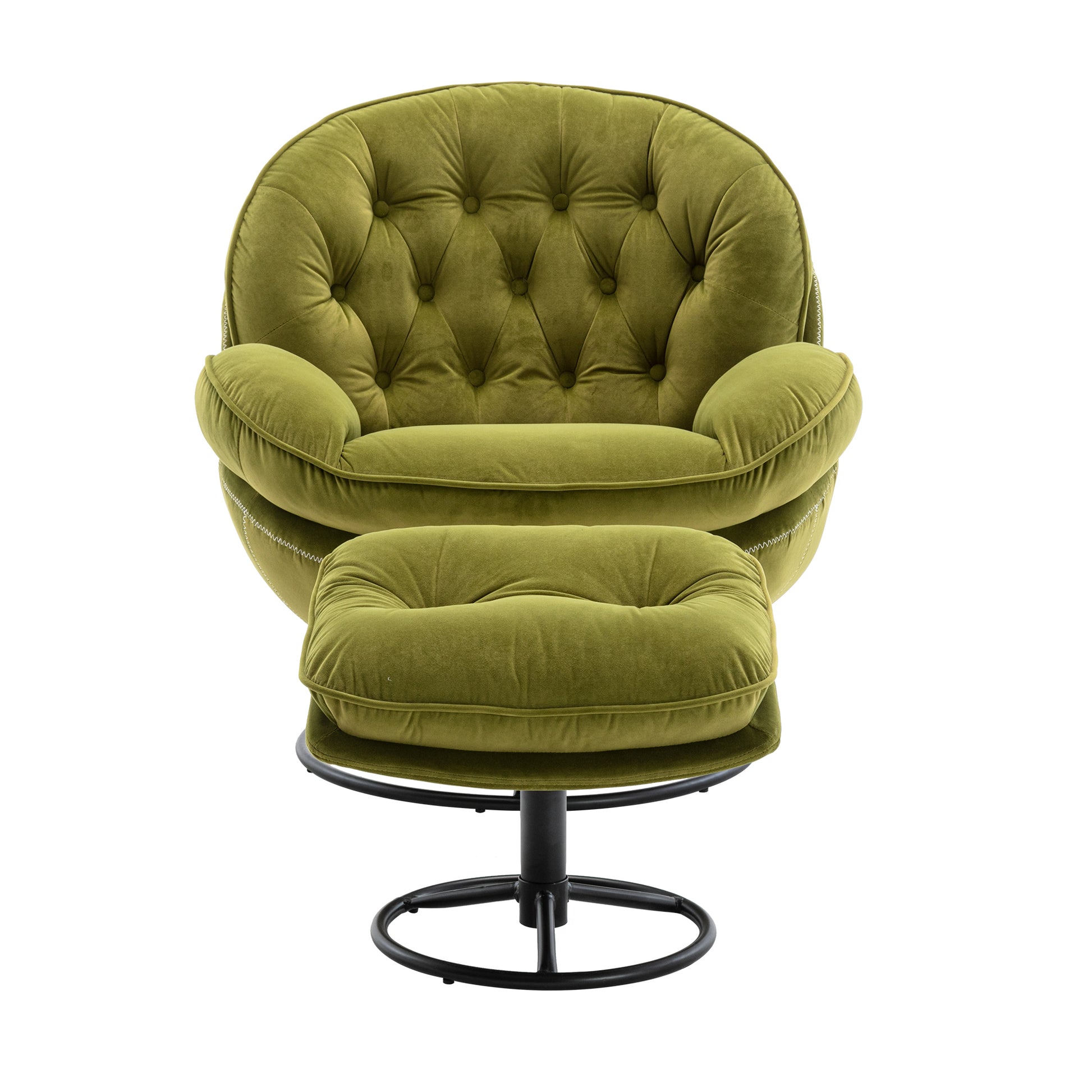 Accent Chair Tv Chair Living Room Chair With Ottoman Fruit Green Green Foam Upholstered