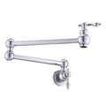 Pot Filler Faucet Wall Mount,With Double Joint Swing Arms Chrome Chrome Brass