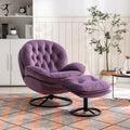 Accent Chair Tv Chair Living Room Chairwith Ottoman Purple Purple Foam Upholstered