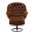 Accent Chair Tv Chair Living Room Chair With Ottoman Brown Brown Foam Upholstered