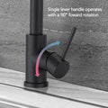 Stainless Steel Pull Down Kitchen Faucet With Sprayer Matte Black Matte Black Stainless Steel