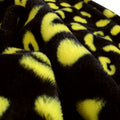 Printed Faux Rabbit Fur Throw, Lightweight Plush Cozy black-polyester