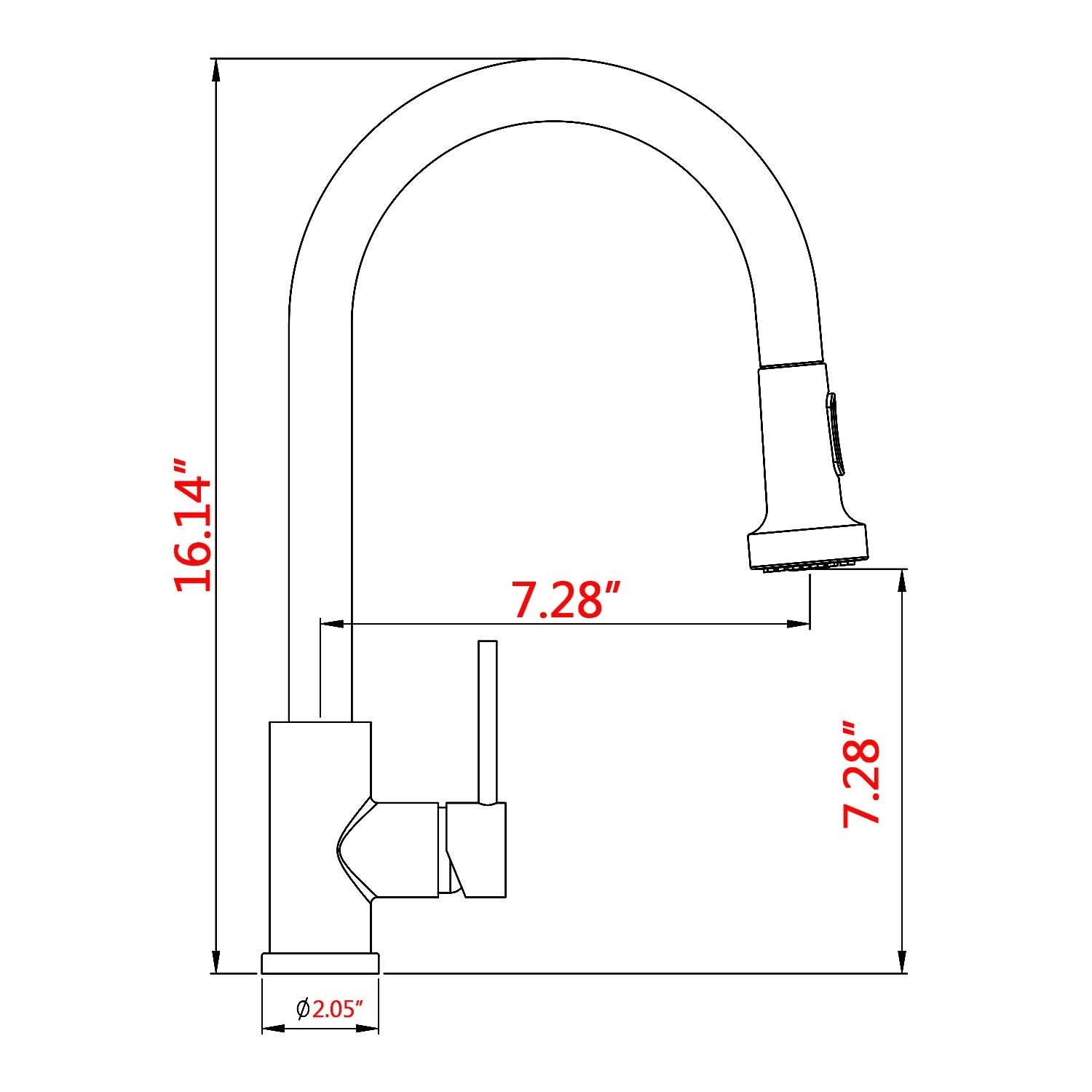 Stainless Steel Pull Down Kitchen Faucet With Sprayer Matte Black Matte Black Stainless Steel