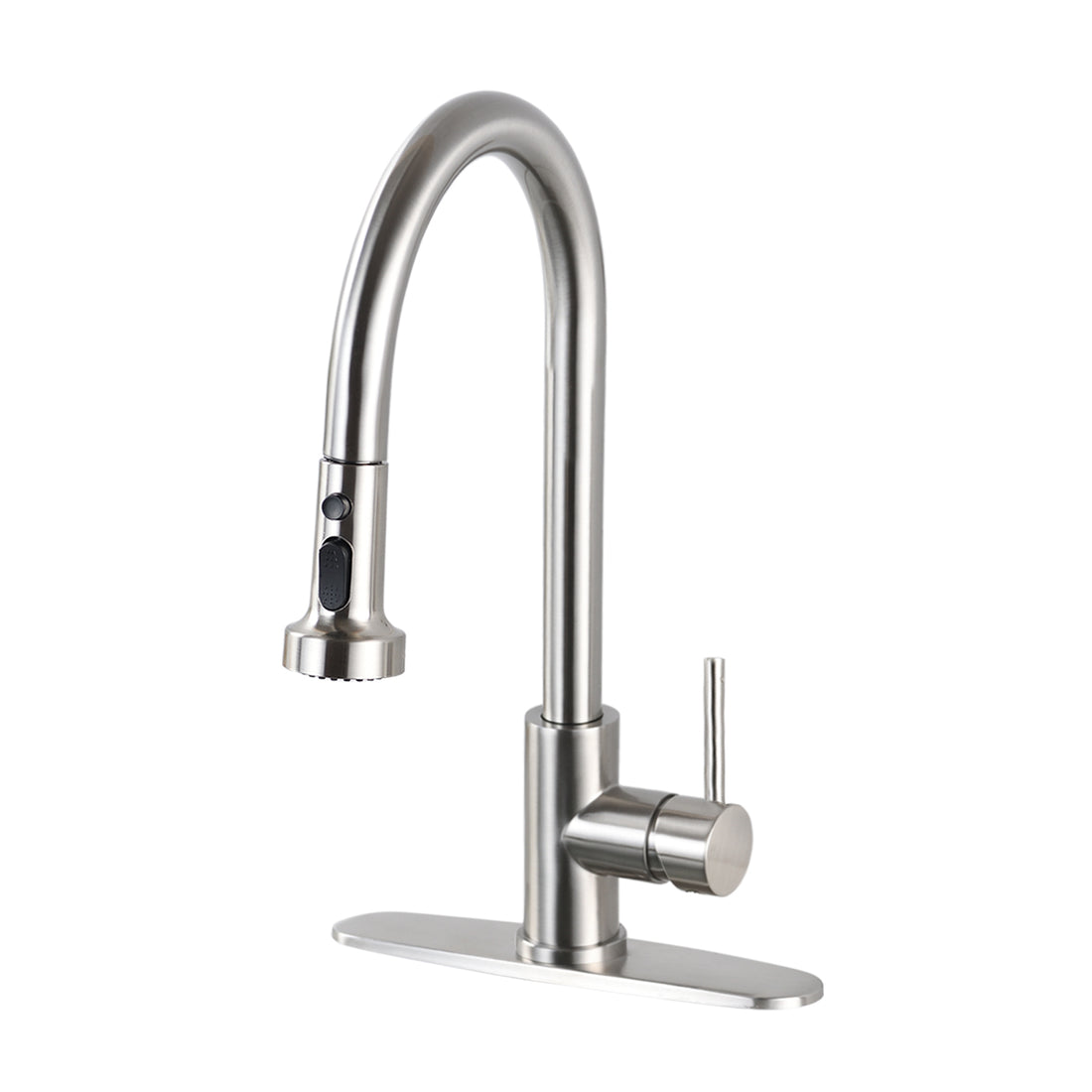 Stainless Steel Pull Down Kitchen Faucet With Sprayer Brushed Nickel Brushed Nickel Stainless Steel