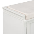 Storage Bench With 2 Drawers And 2 Cabinets, Shoe Bench With Removable Cushion For Living Room, Entryway White White Solid Wood