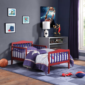 Twain Toddler Bed Red Blue Red Solid Wood