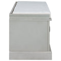Storage Bench With 2 Drawers And 2 Cabinets, Shoe Bench With Removable Cushion For Living Room, Entryway Gray Wash Gray Wash Solid Wood