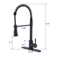 Commercial Kitchen Sink Faucet With Deck Plate Matte Black Matte Black Stainless Steel