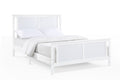 Connelly Full Bed White Rockport Gray White Solid Wood