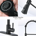 Commercial Kitchen Sink Faucet With Deck Plate Matte Black Matte Black Stainless Steel