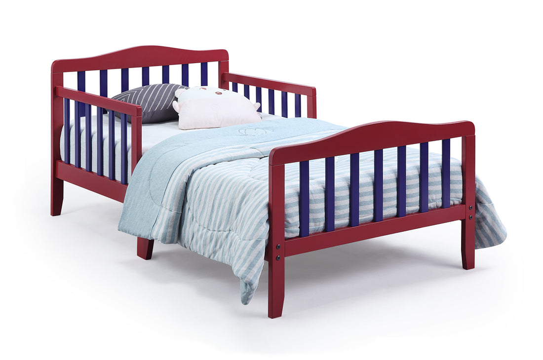 Twain Toddler Bed Red Blue Red Solid Wood