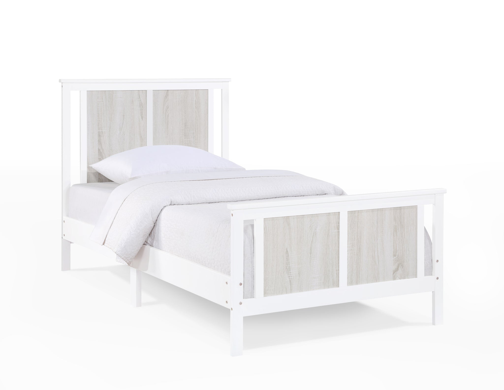 Connelly Twin Bed White Rockport Gray