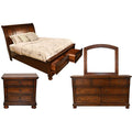 Baltimore King 4 Pc Storage Platform Bedroom Set Made With Wood In Dark Walnut Walnut Bedroom Transitional Wood