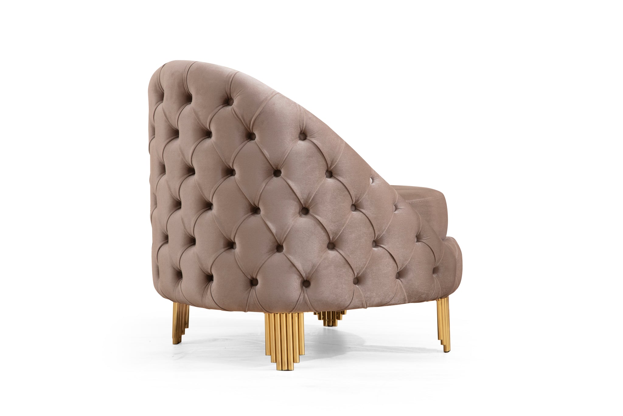 Vanessa Chair with Fabric button tufted velvet