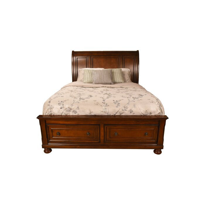 Baltimore Queen 4 Piece Bedroom Set Made With Wood In Dark Walnut Walnut Bedroom Transitional Wood