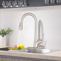 Single Handle Pull Down Kitchen Sink Faucet Brushed Nickel Brushed Nickel Brass