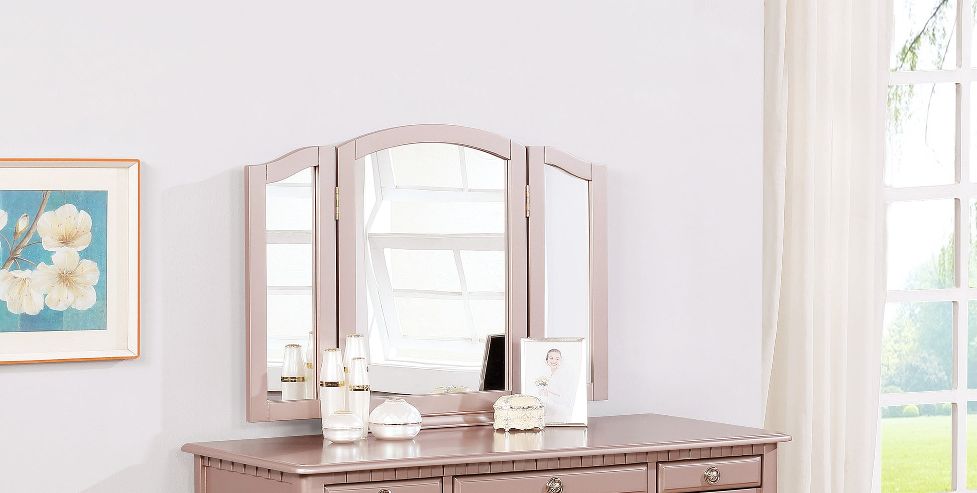 rose gold mirror dressing table Amazon.com
