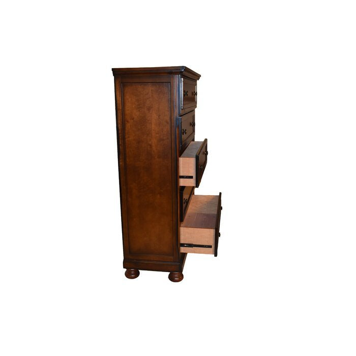 Baltimore King 5 Pc Storage Bedroom Set Made With Wood In Dark Walnut Dark Brown Bedroom Transitional Wood