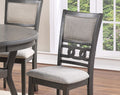 Dining Room Furniture Grey Finish Set Of 2 Side Chairs Cushion Seats Unique Back Kitchen Breakfast Chairs Grey Gray Dining Room Contemporary Dining Chairs Rubberwood Solid Wood