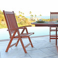 Malibu Outdoor 5 Position Reclining Chair Teak Solid Wood