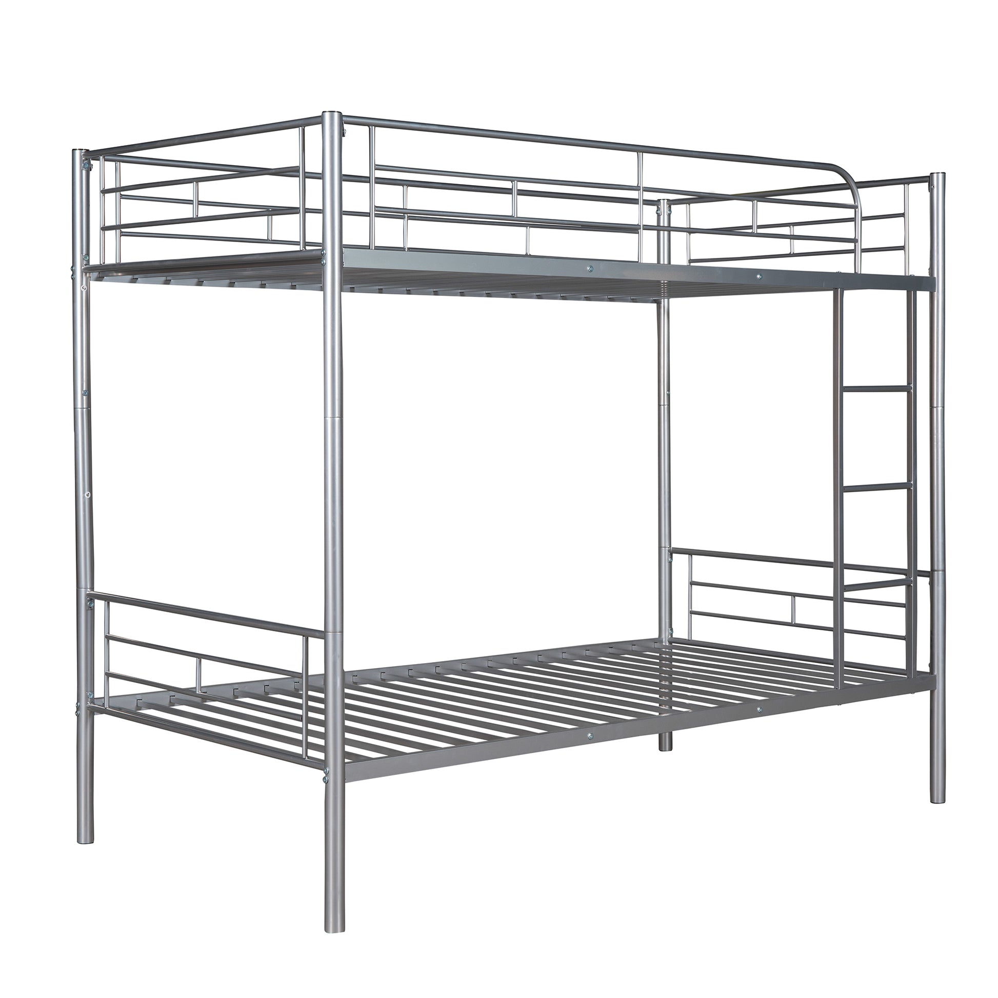 Twin Over Twin Metal Bunk Bed Silver Old Sku: Mf189201Naa Silver Metal Metal