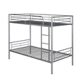 Twin Over Twin Metal Bunk Bed Silver Old Sku: Mf189201Naa Silver Metal Metal