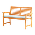 Waimea Honey Slatted Eucalyptus Wood Garden Bench With Cushion Yes Deep Seating Teak Water Resistant Frame Water Resistant Cushion Garden & Outdoor Coastal,Traditional Sofa Seating Groups Foam Solid Wood