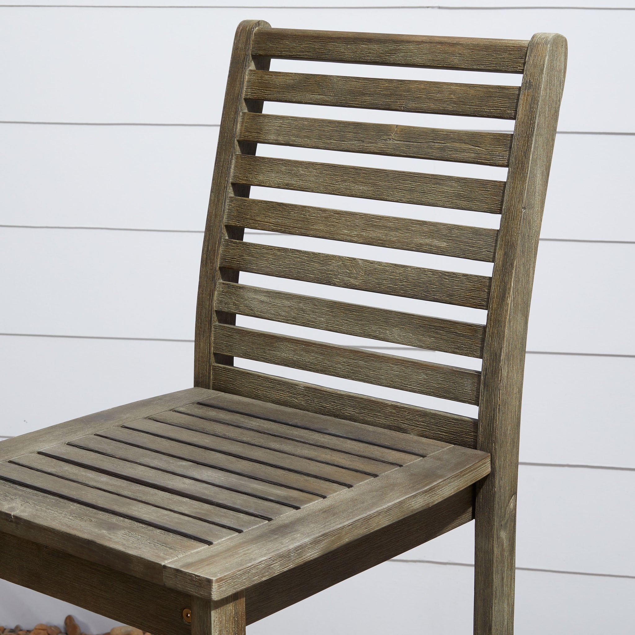 Renaissance Outdoor Patio Hand scraped Wood Bar Chair teak-solid wood
