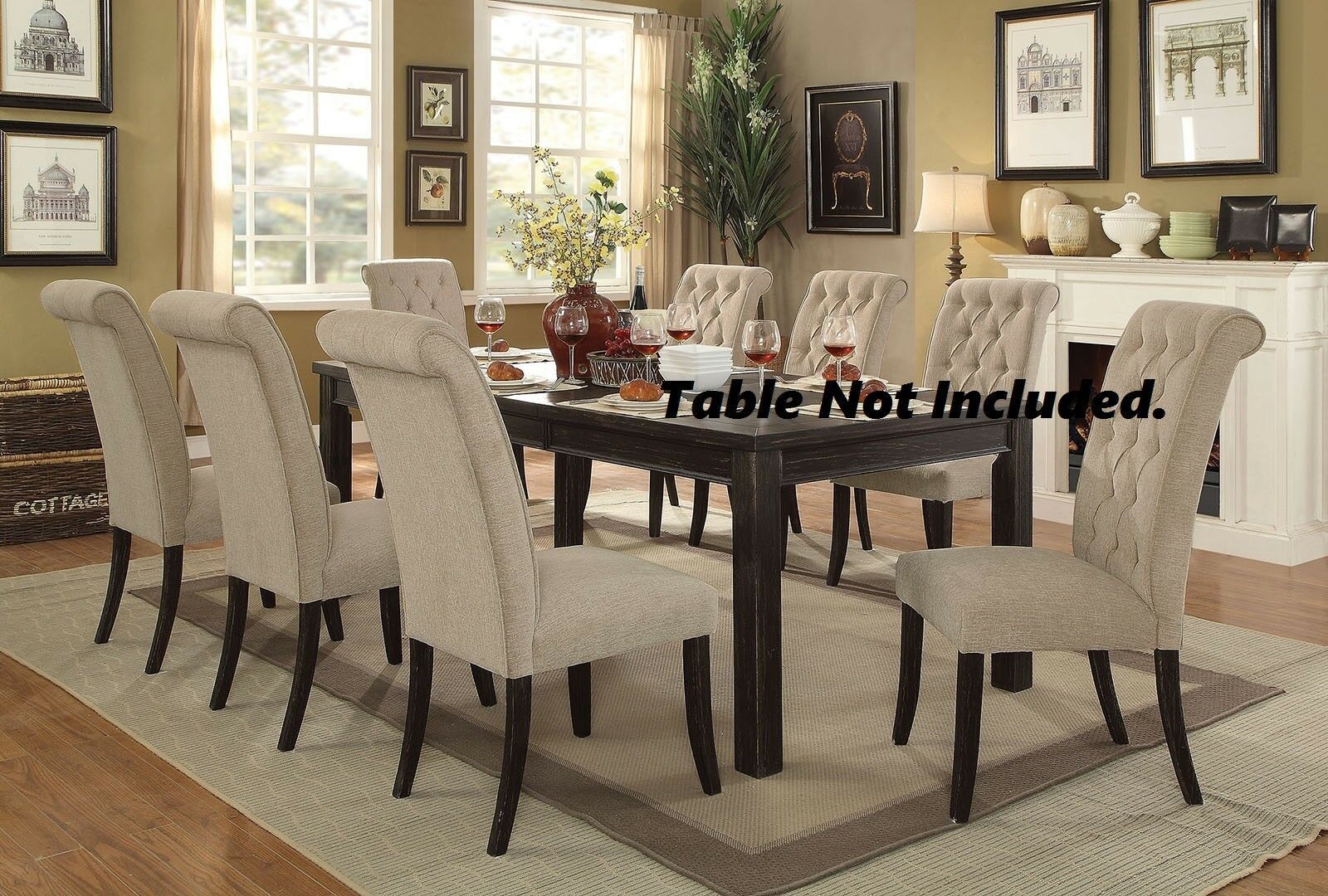 Dining Room Furniture Contemporary Rustic Style Beige beige-dining room-modern-transitional-dining