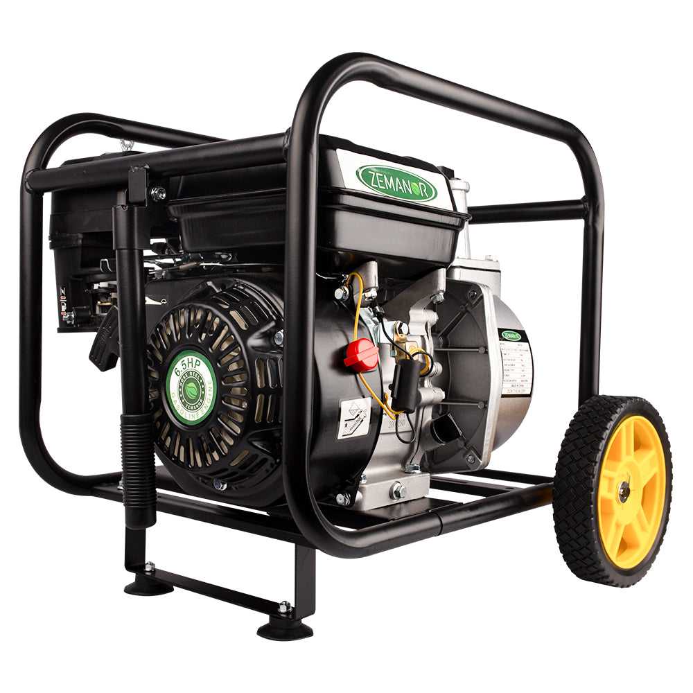 Zemanor Gas Water Pump 6.5Hp Transfer 2" Irrigation Fire Fighting Hi Flow Black Steel