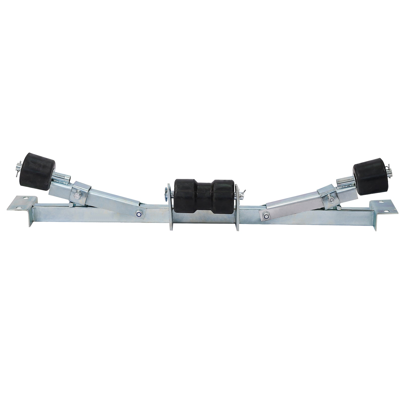 Boat Trailer Bottom Support Bracket With Keel Rollers Capacity 2204Lbs Silver Steel