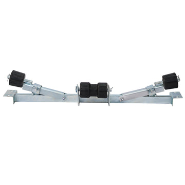 Boat Trailer Bottom Support Bracket With Keel Rollers Capacity 2204Lbs Silver Steel