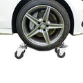 Car Dolly, Heavy Duty Wheel Dolly,4 Tire Wheel Dolly Car Stakes 6000Lbs Capacity Gray Metal