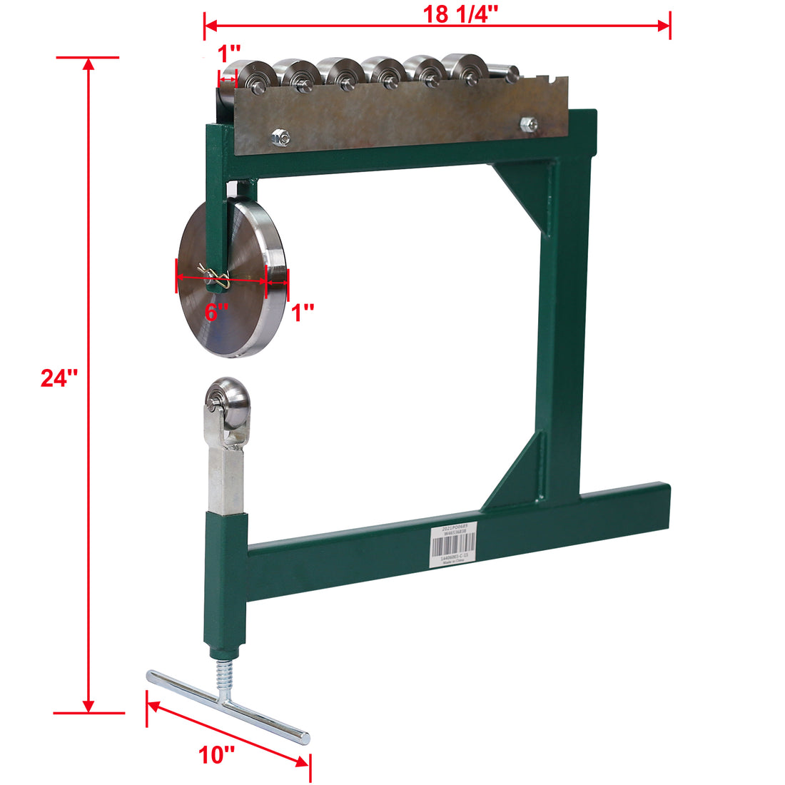 English Wheel Metal Shaping Benchtop Green Metal
