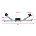 Boat Trailer Bottom Support Bracket With Keel Rollers Capacity 2204Lbs Silver Steel