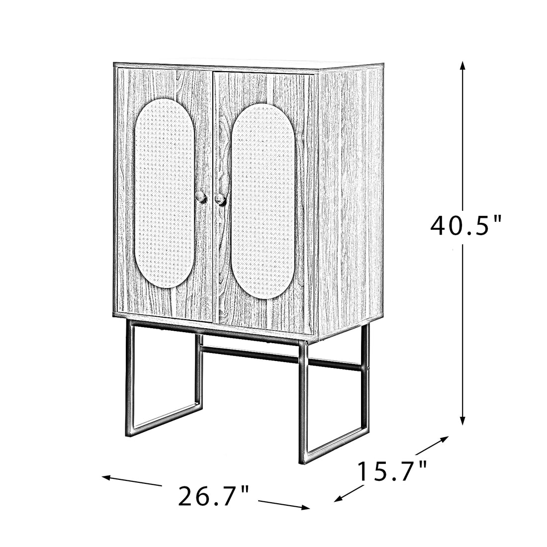 Epaphus 2 Door Accent Cabinet With Interior