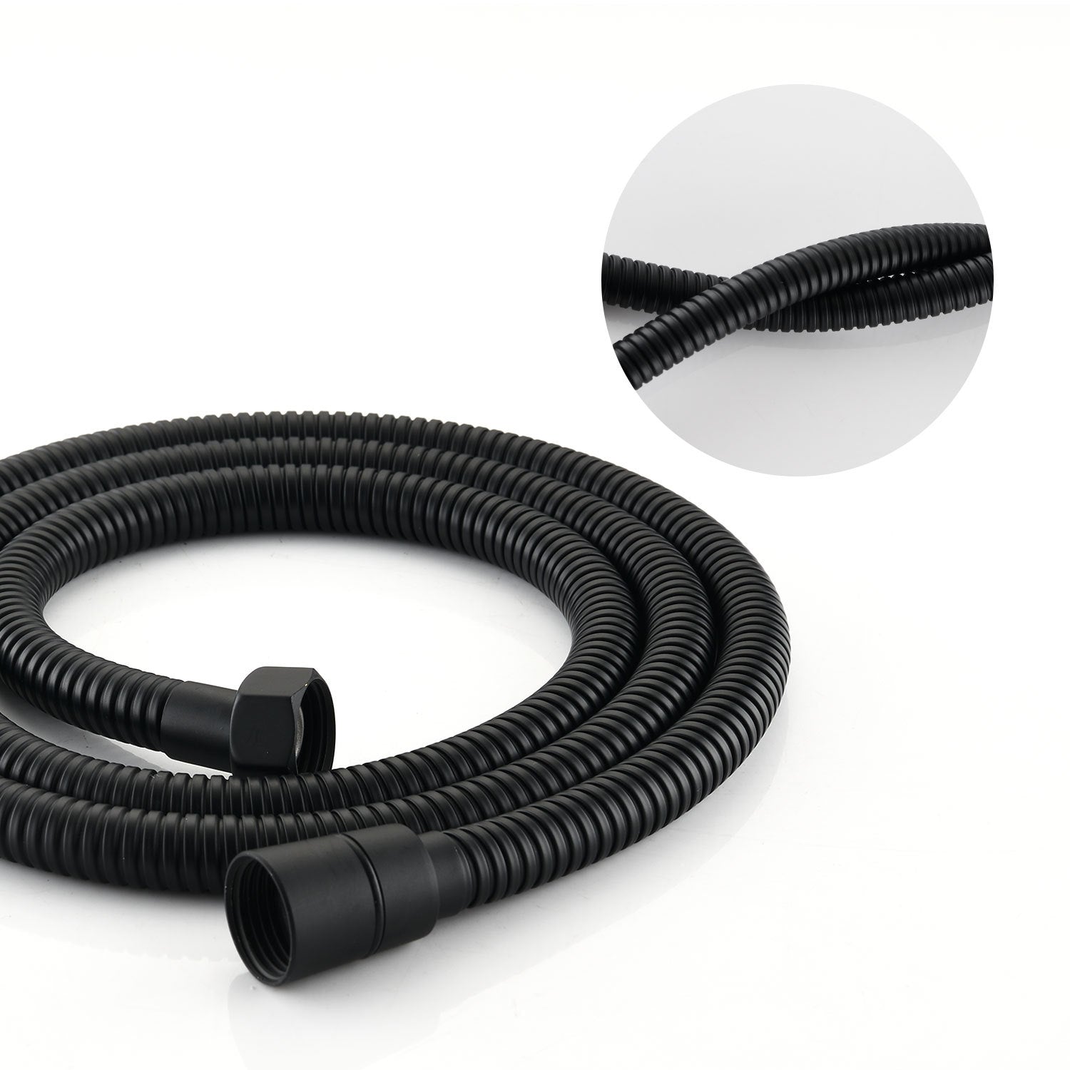 Classic High Pressure Single Handle 6 Spray Patterns Rain Shower Head With Handheld Shower Valve Included Matte Black Brass